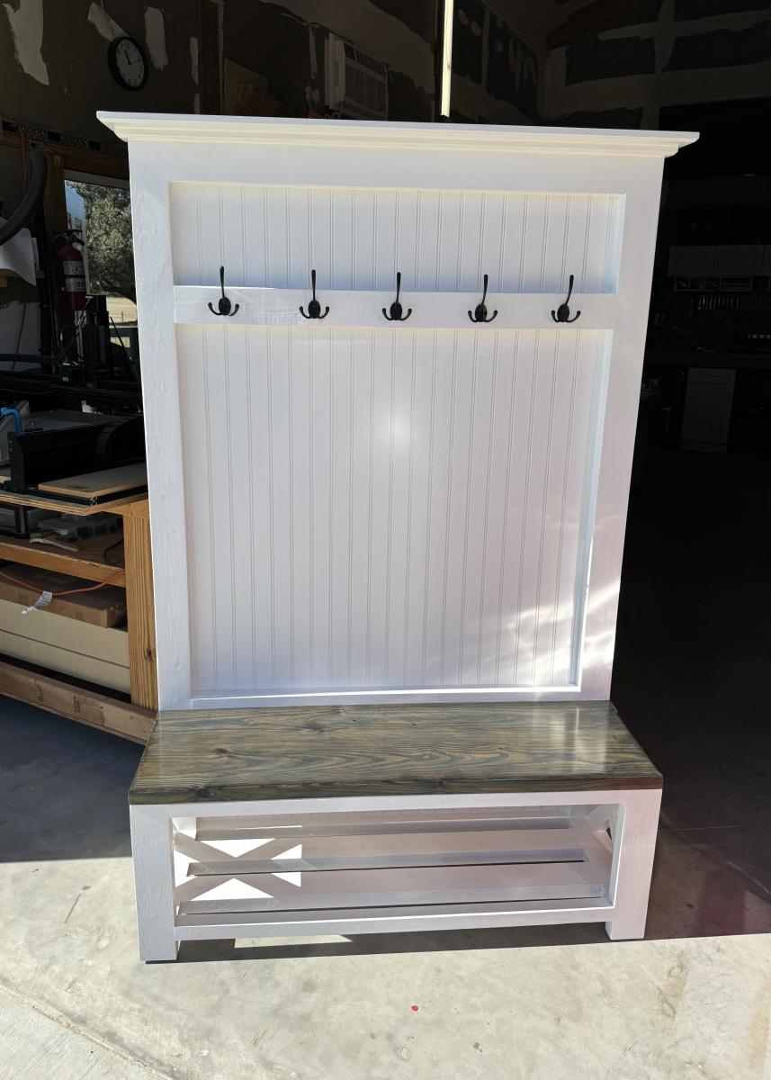 Farmhouse Hall Tree Ana White